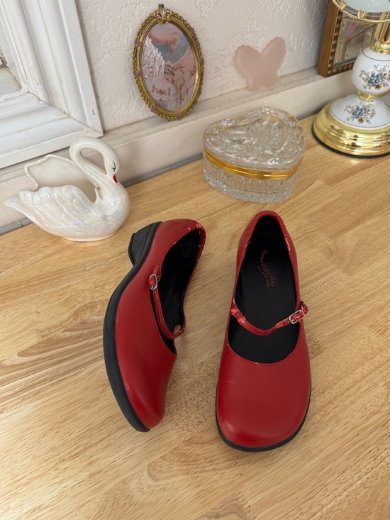Skechers Shoes - 2000s Skechers Red Faux Leather Mary Jane Chunky Clogs Size 7 Whimsy Grunge